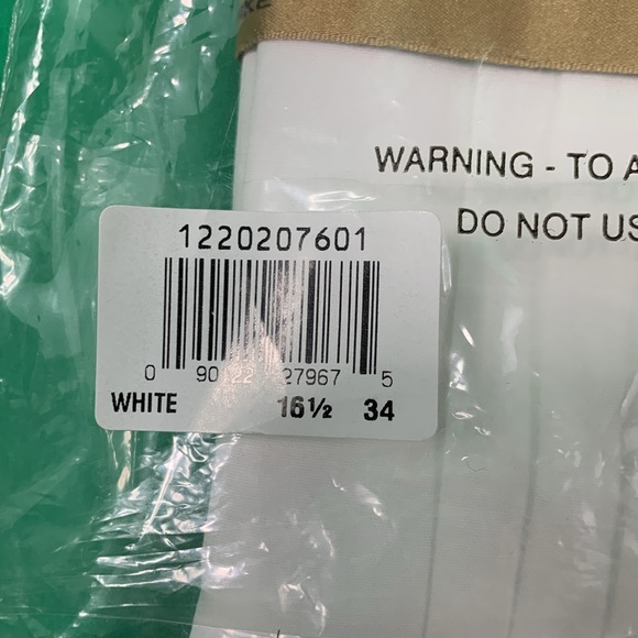 Roundtree &Yorke Gold Label French cuff white tuxedo shirt 16.5-34 nwt - Picture 6 of 6